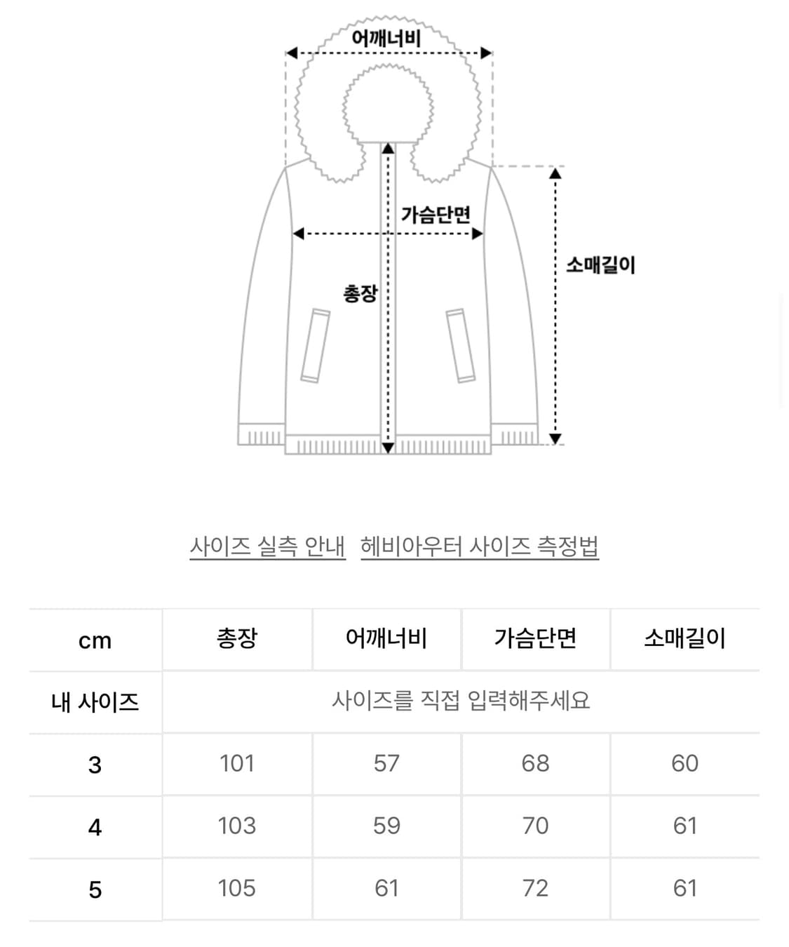 브라운야드 22fw 에센셜 파카 블랙 5사이즈 판매 상품이미지3