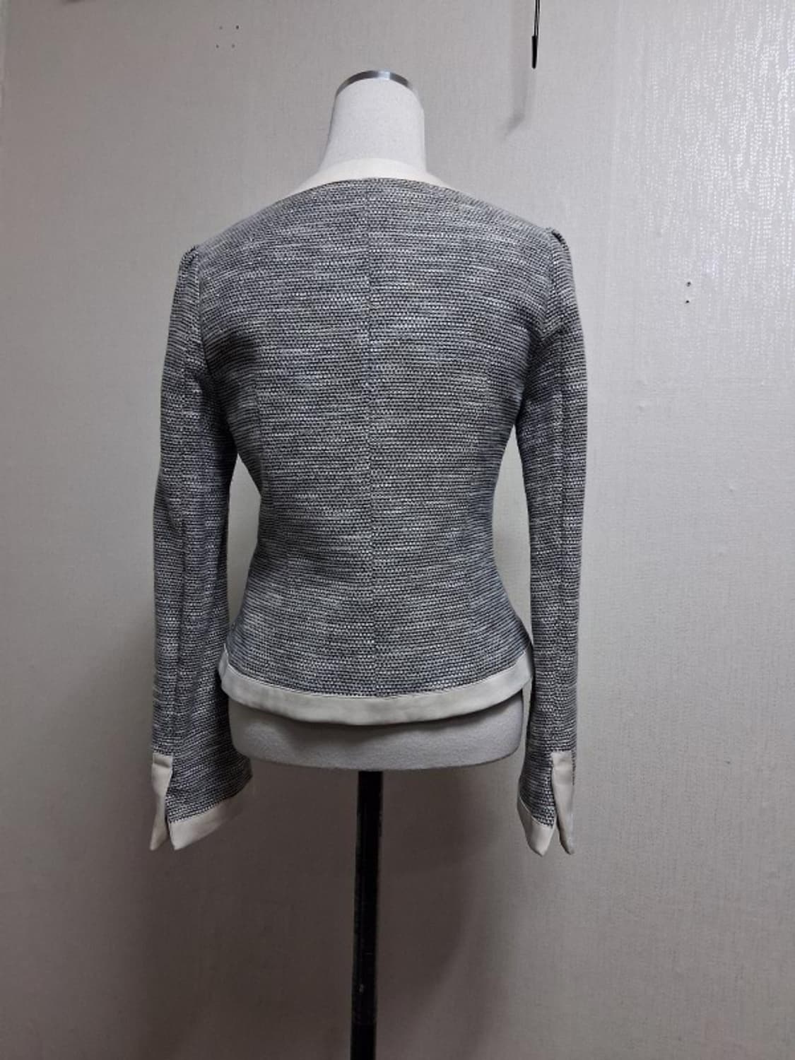 일본수입빈티지 Petit Maison 트위드쟈켓 슬림형 44반 XS거의새 상품이미지3