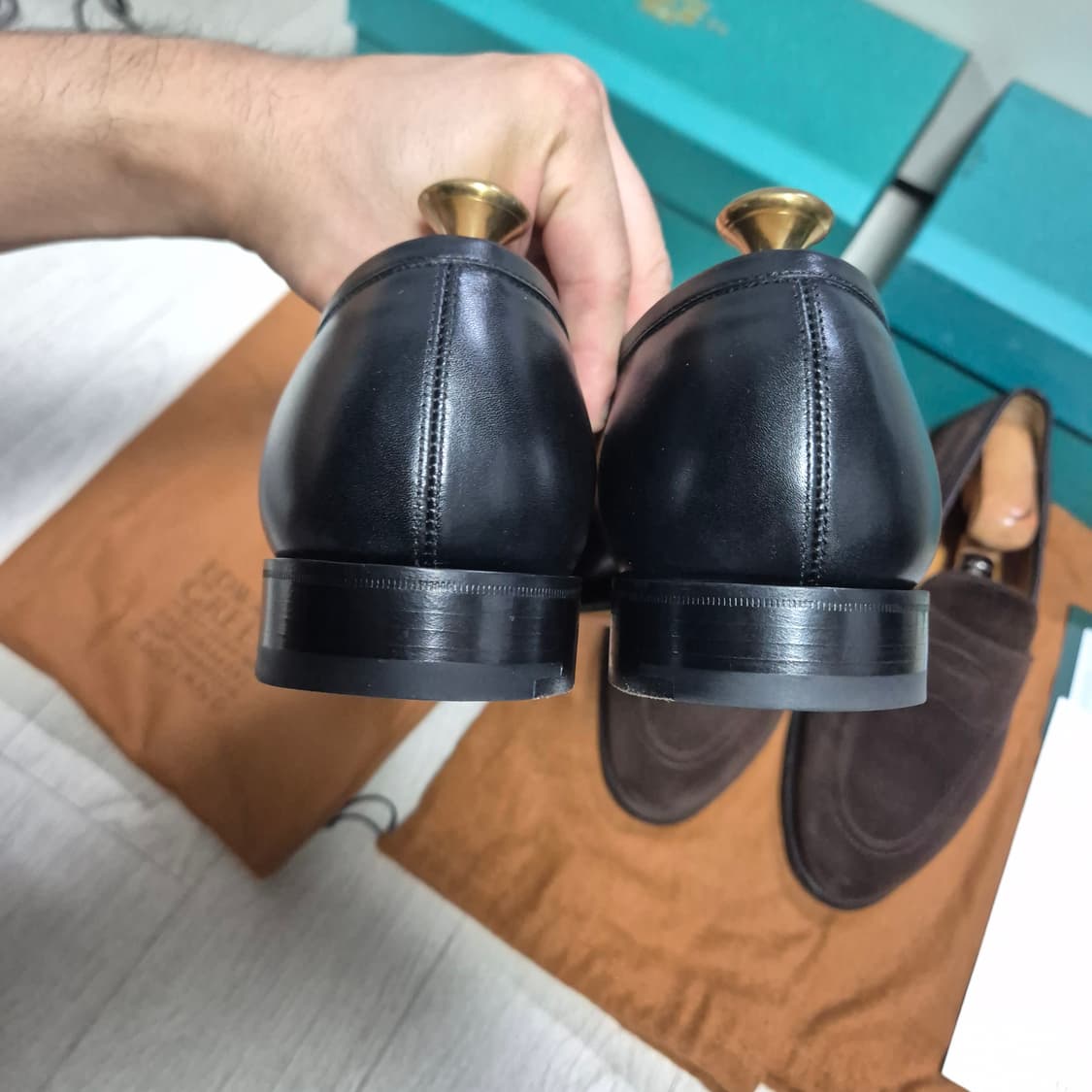 일괄 [7.5E ,7F]에드워드그린 피카딜리 카프 스웨이드 2족 상품이미지6