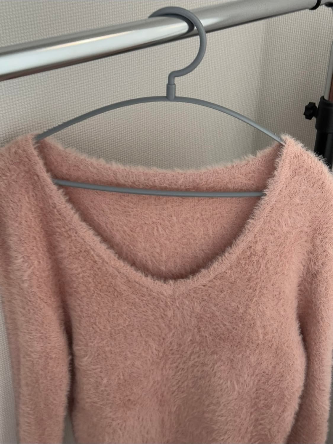 핑크 브이넥 니트 상품이미지2