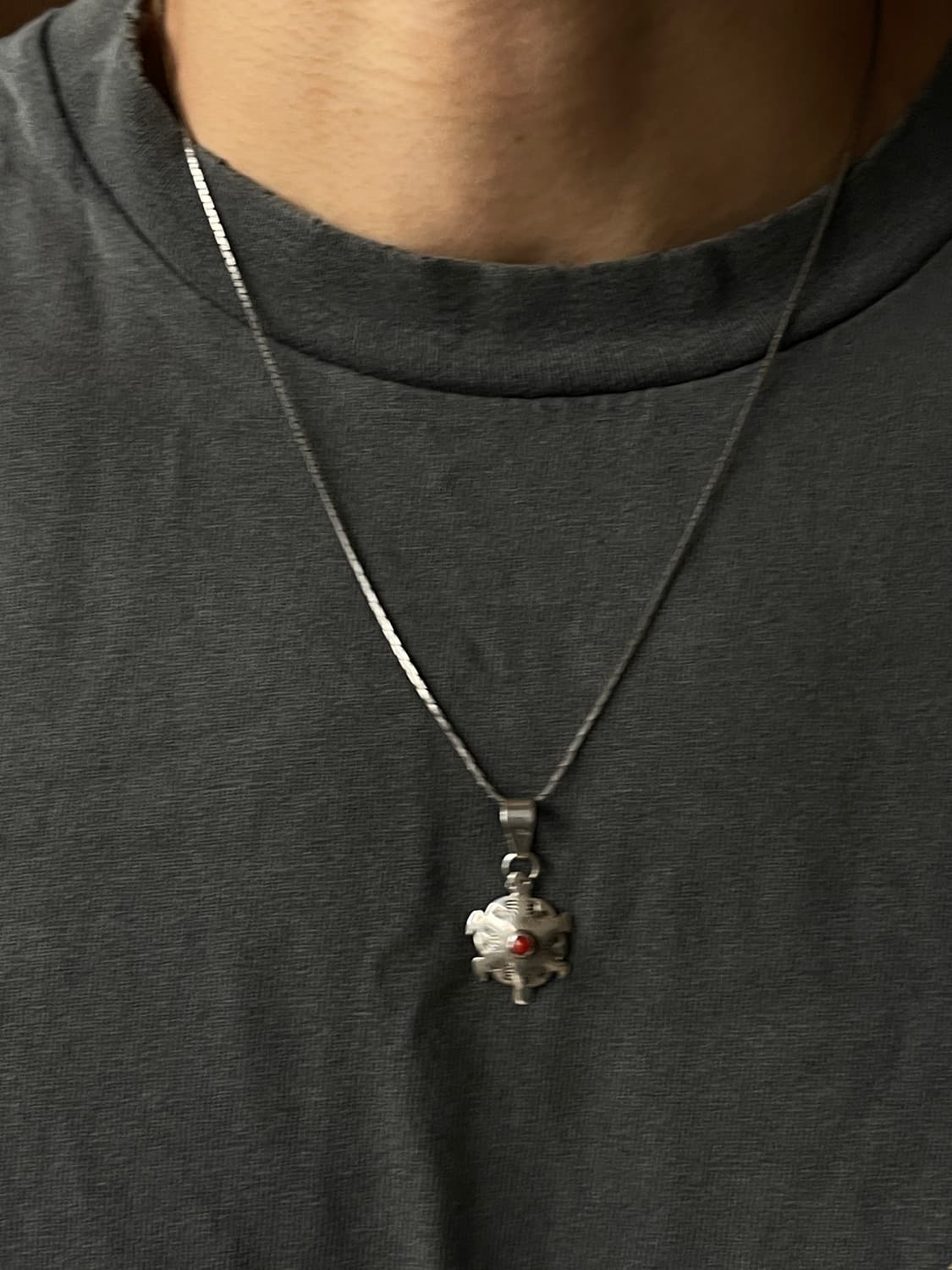 Navajo 925 Silver Turtle Pendant 상품이미지4