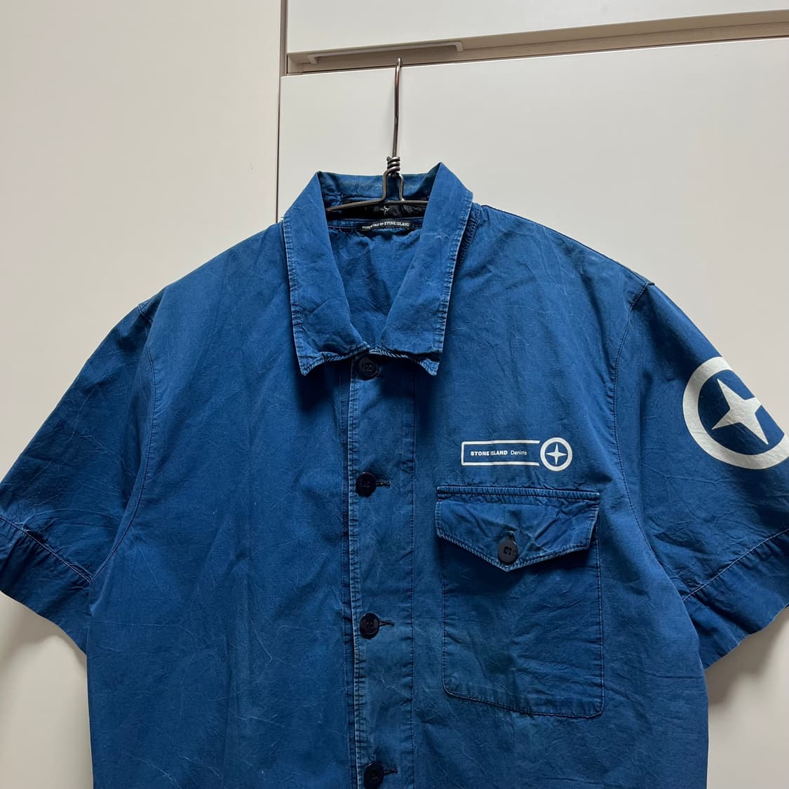 00s 스톤아일랜드 데님 가먼트다잉 워크셔츠 상품이미지3