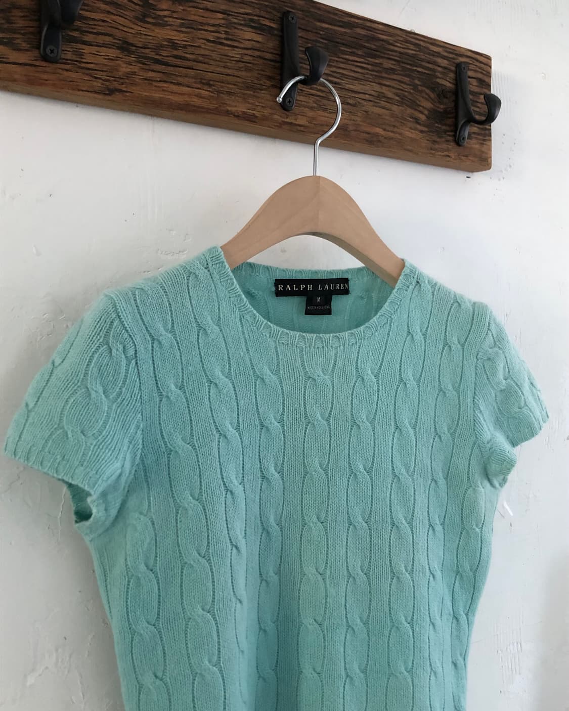 Polo 랄프로렌 우먼 캐시미어 케이블 반팔 니트 상품이미지4