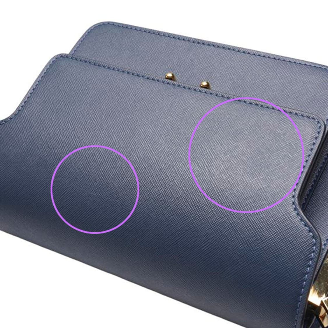 (중고) 마르니 네이비 사피아노 트렁크 미듐 숄더백 상품이미지6