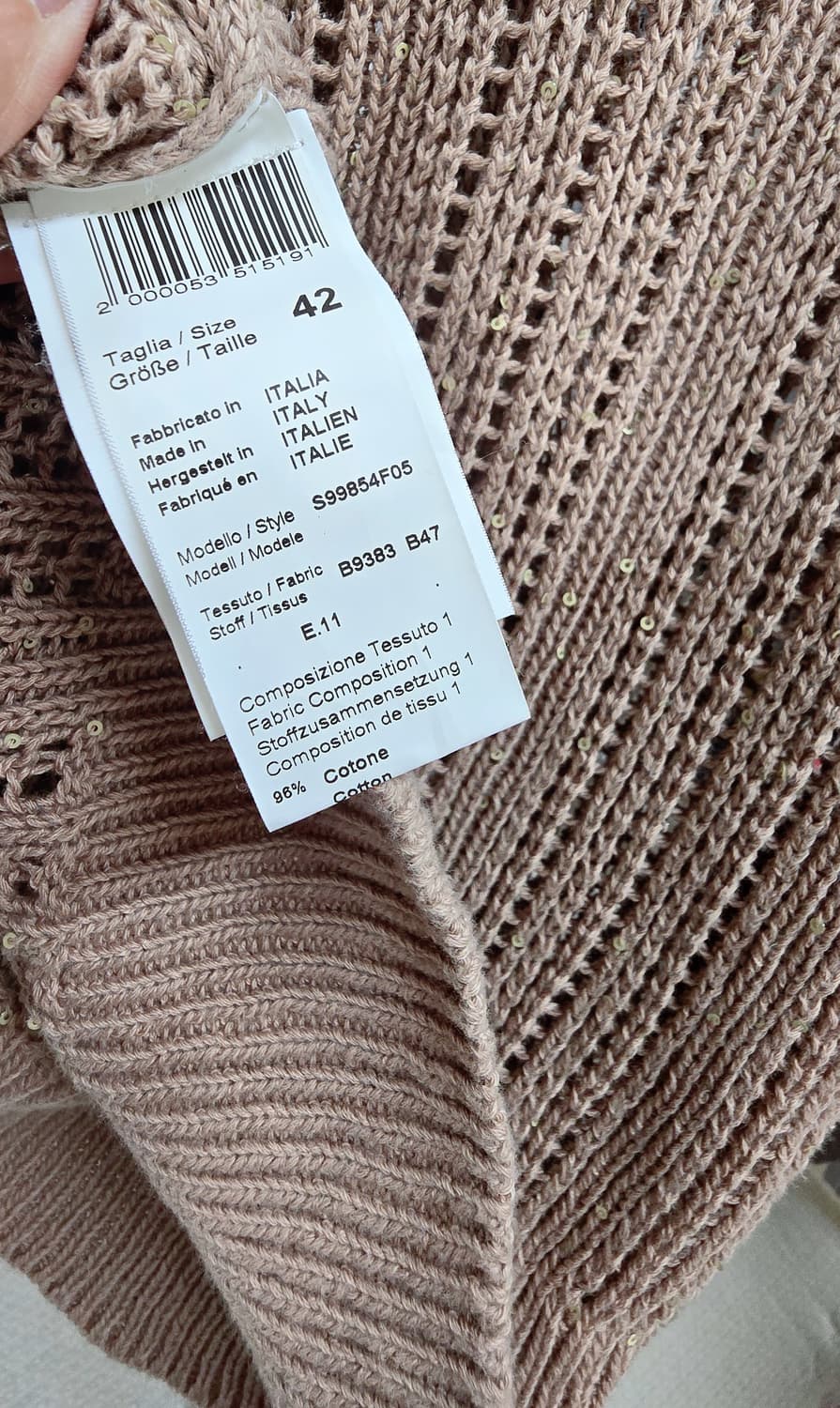 유럽42(s.m) 정가 90만원대 페세리코(PESERICO) 시퀸 니트  상품이미지6