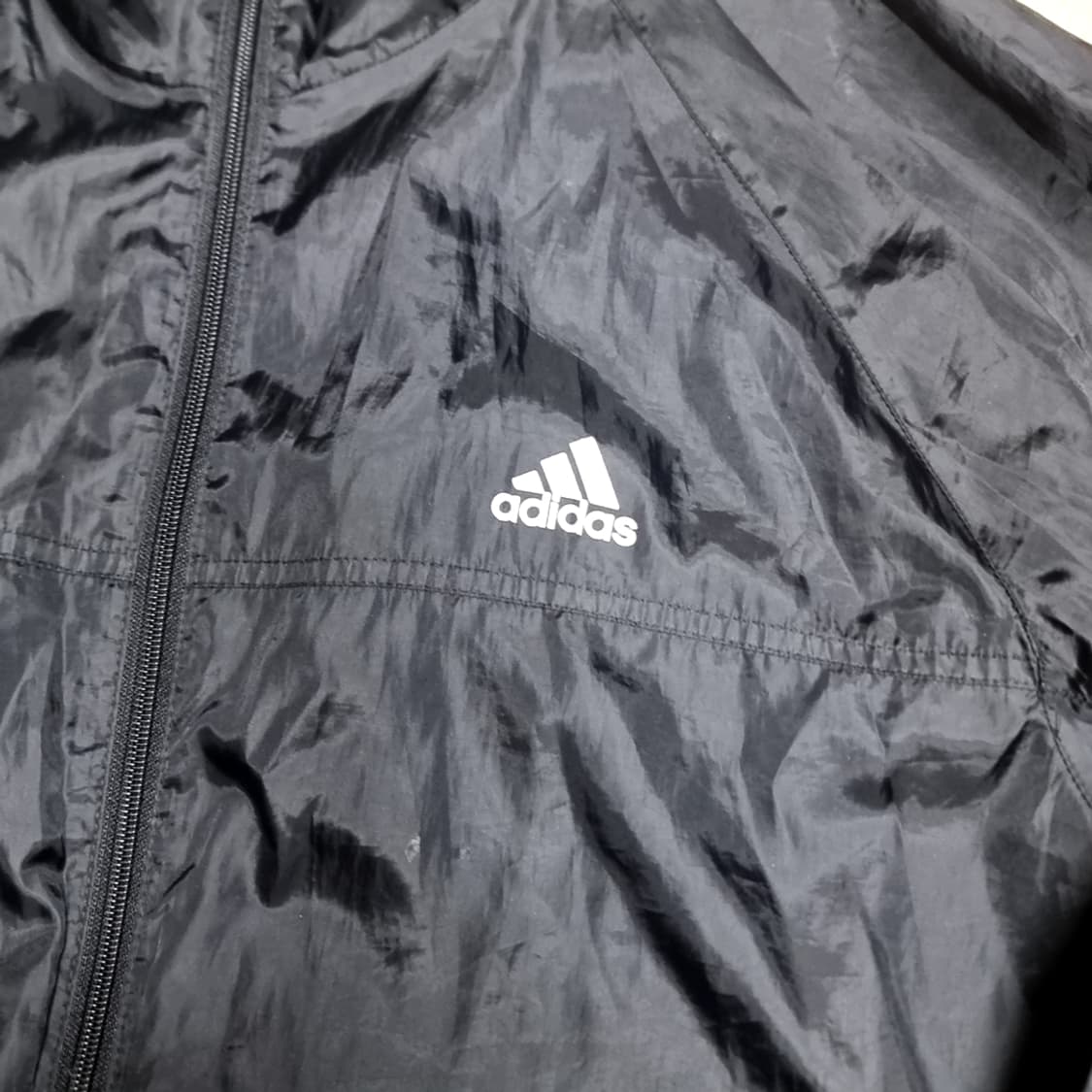 한국제 아디다스 블랙 바람막이 자켓(100-105) 상품이미지2