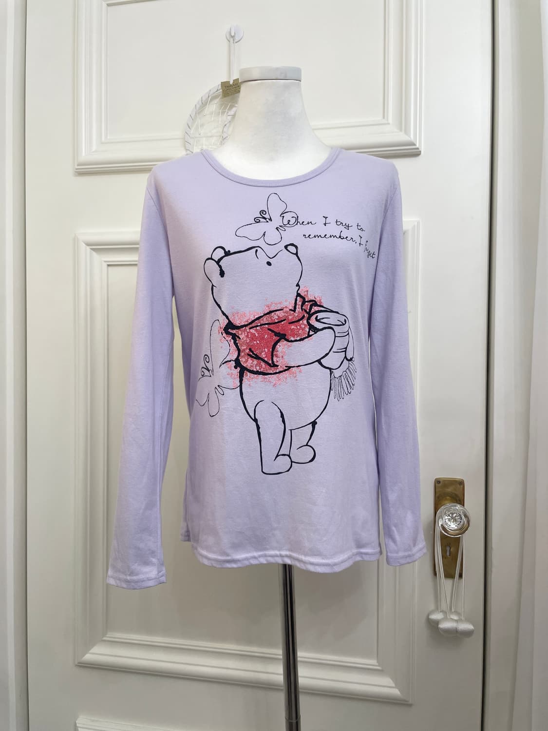 DISNEY pooh red glitter cute long sleeve 상품이미지1