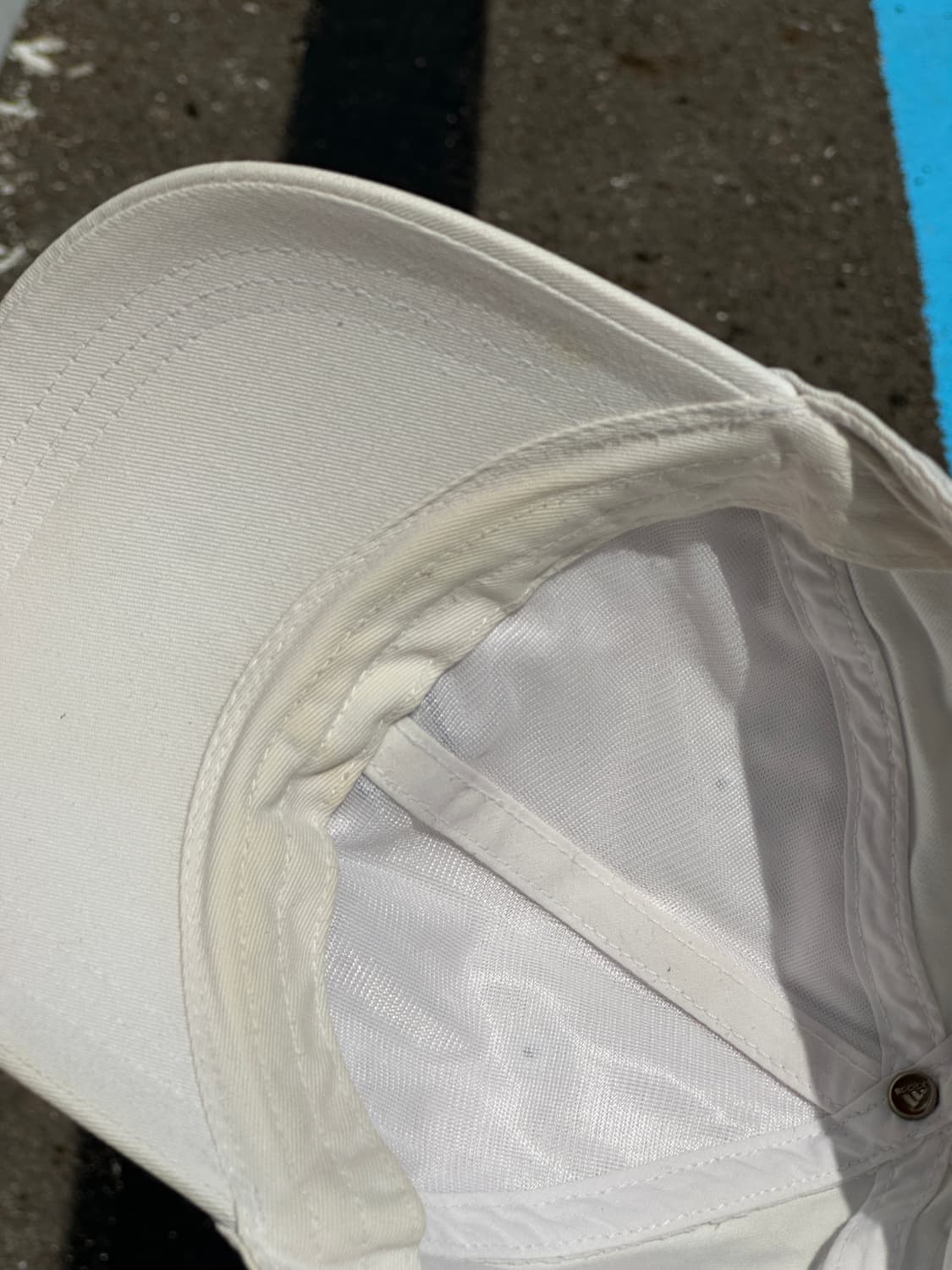 [M-L] 00s 아디다스 로고 화이트 볼캡 모자 상품이미지5