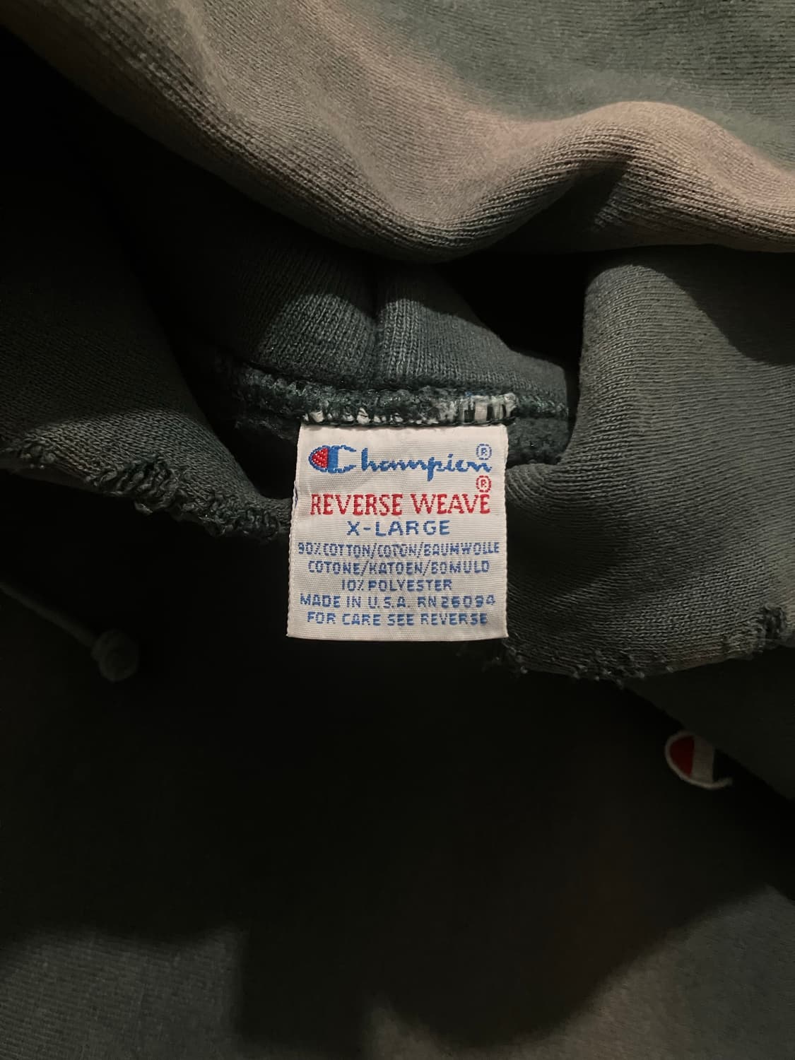 🇺🇸 90s USA 챔피온 리버스위브 후드 스웻셔츠 하드 선페이딩 상품이미지8