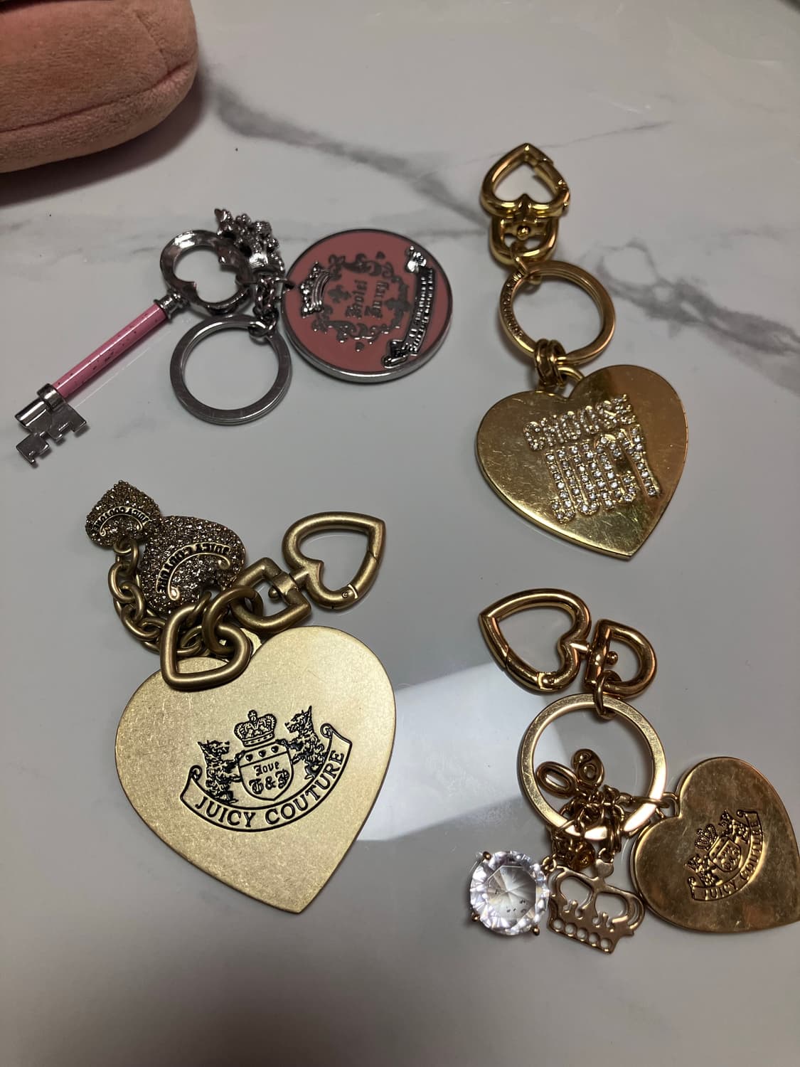 Y2K 쥬시 꾸뛰르 스와롭스키 참 하트 키링 Juicy Couture 상품이미지7