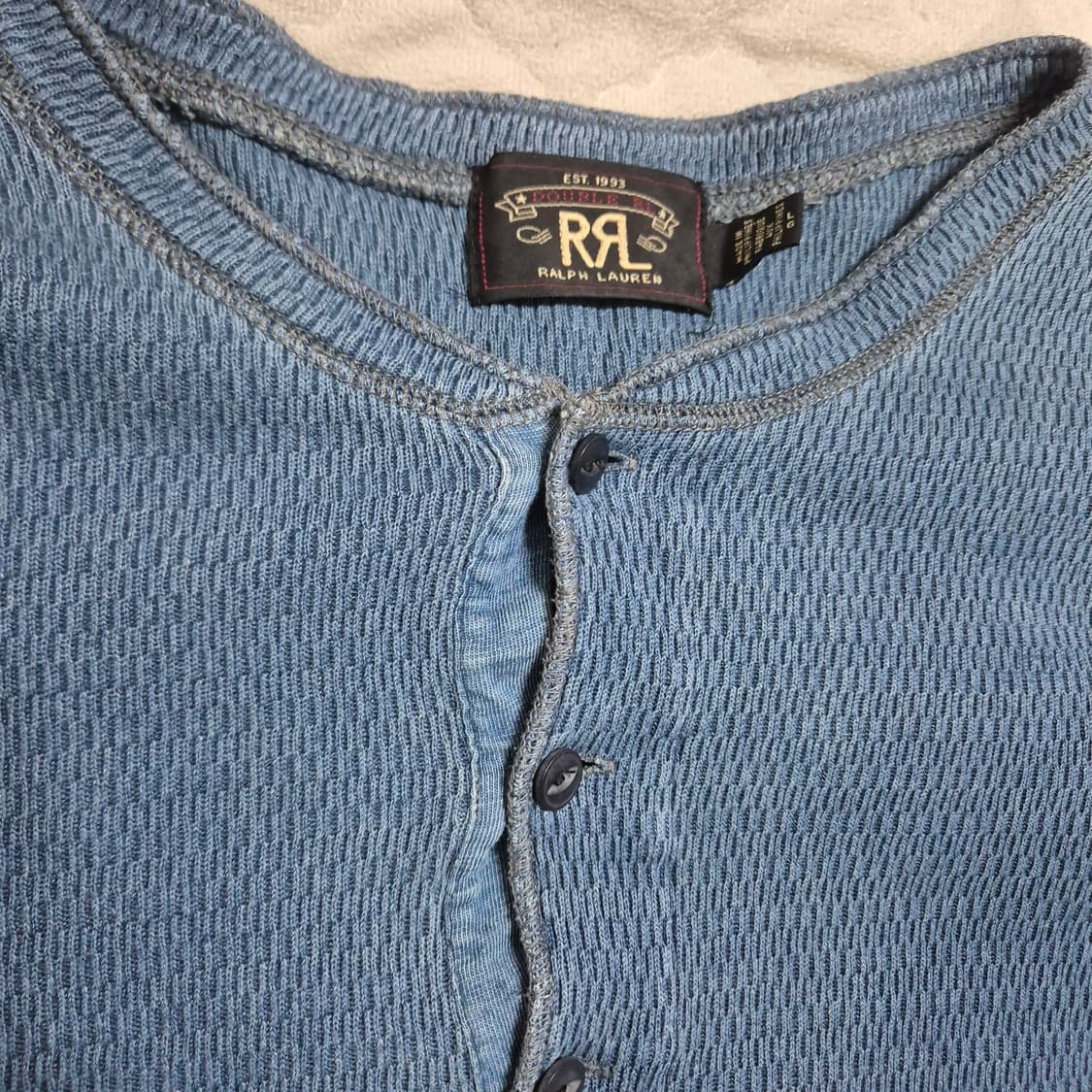 [L사이즈] RRL 랄프로렌 자카드 헨리넥 니트 / 올드조 웨어하우스 버 상품이미지4