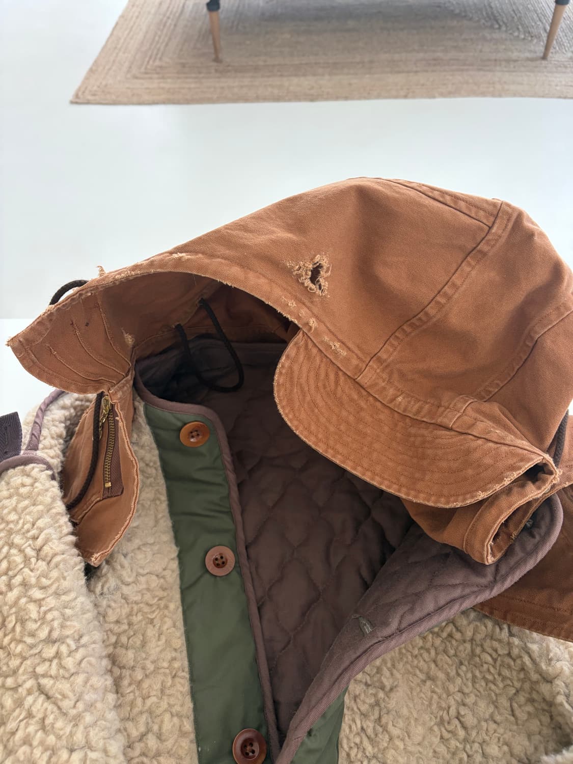 kolor 양털 데미지 후드 파카 / 3사이즈 상품이미지8