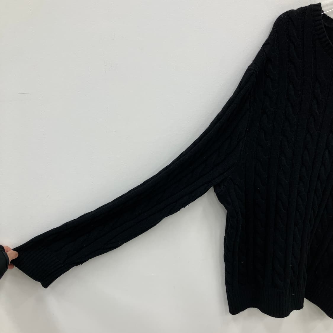 폴로 랄프로렌 블랙 케이블 니트 스웨터 XL 상품이미지5