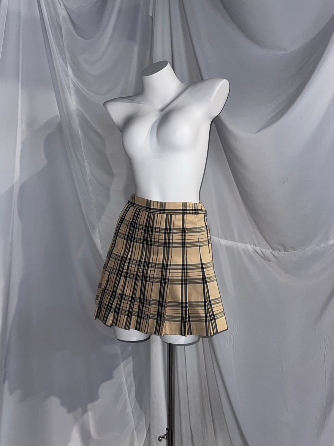 나나미깔 데일리 니혼진 체크 브라운 코디세트  상품이미지2