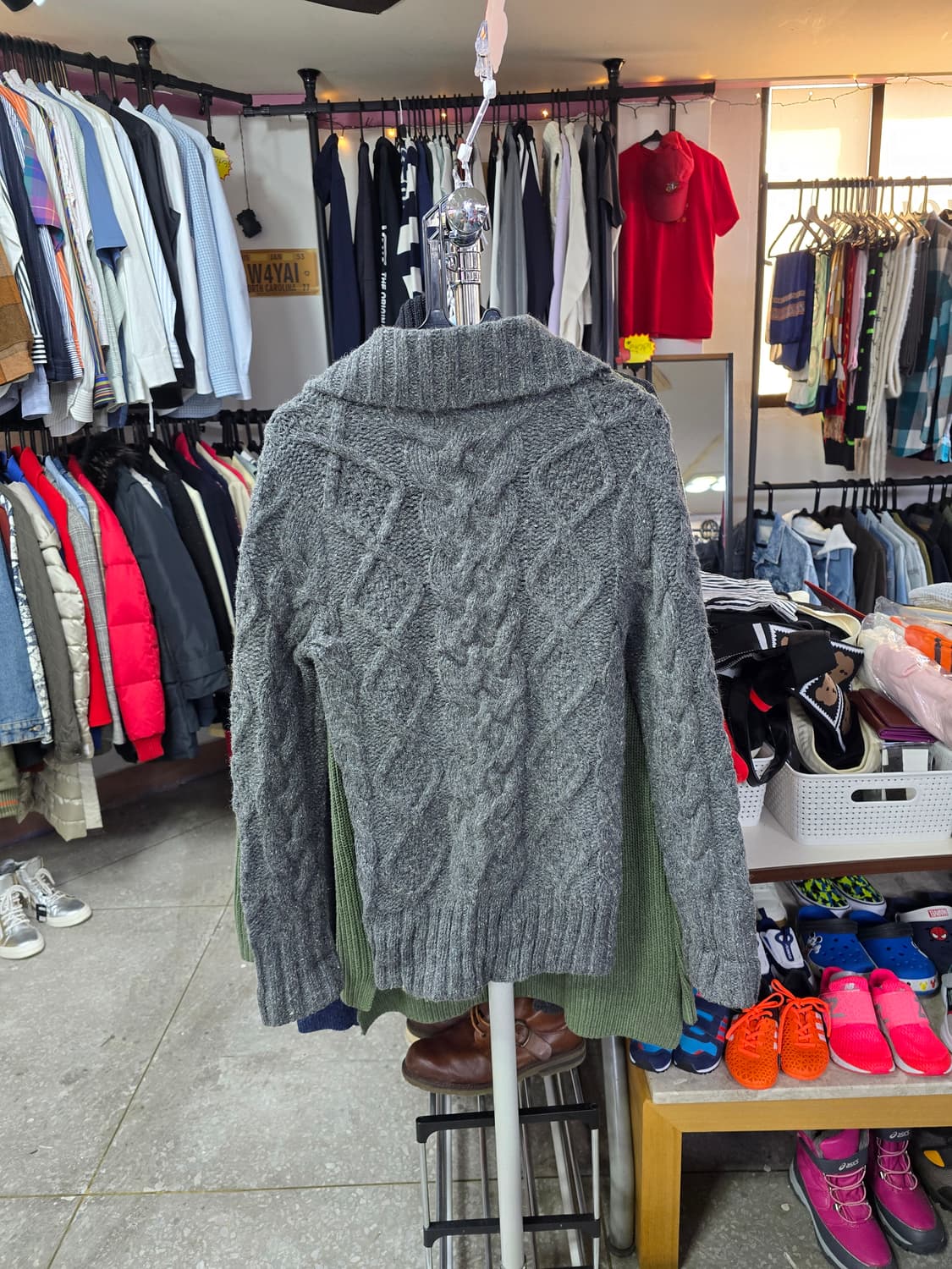 브룩스브라더스 그레이 케이블 니트 (1377) 상품이미지2