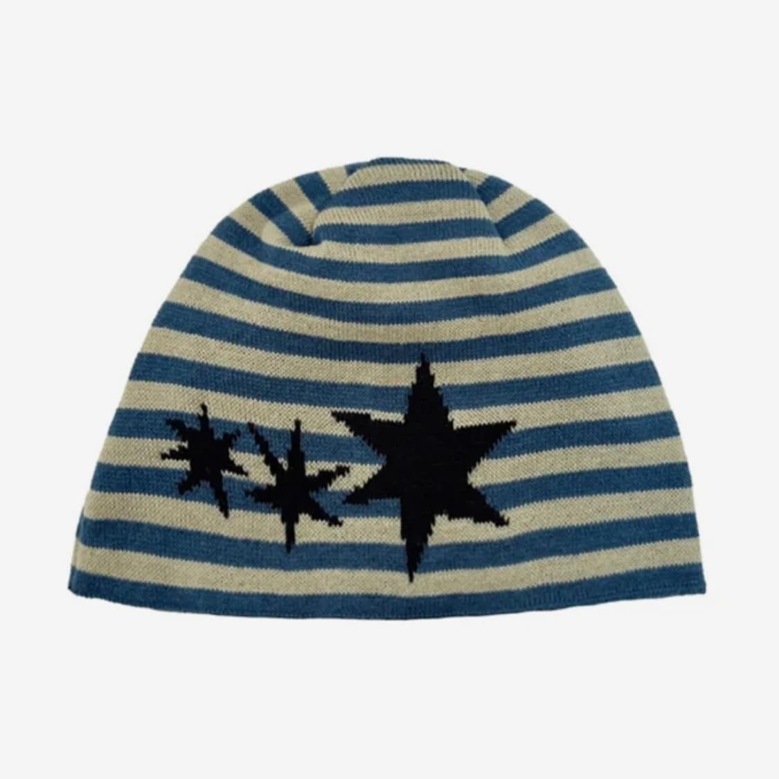 (새상품) 탄산마그네슘 자카드 스트라이프 비니 블루 상품이미지1