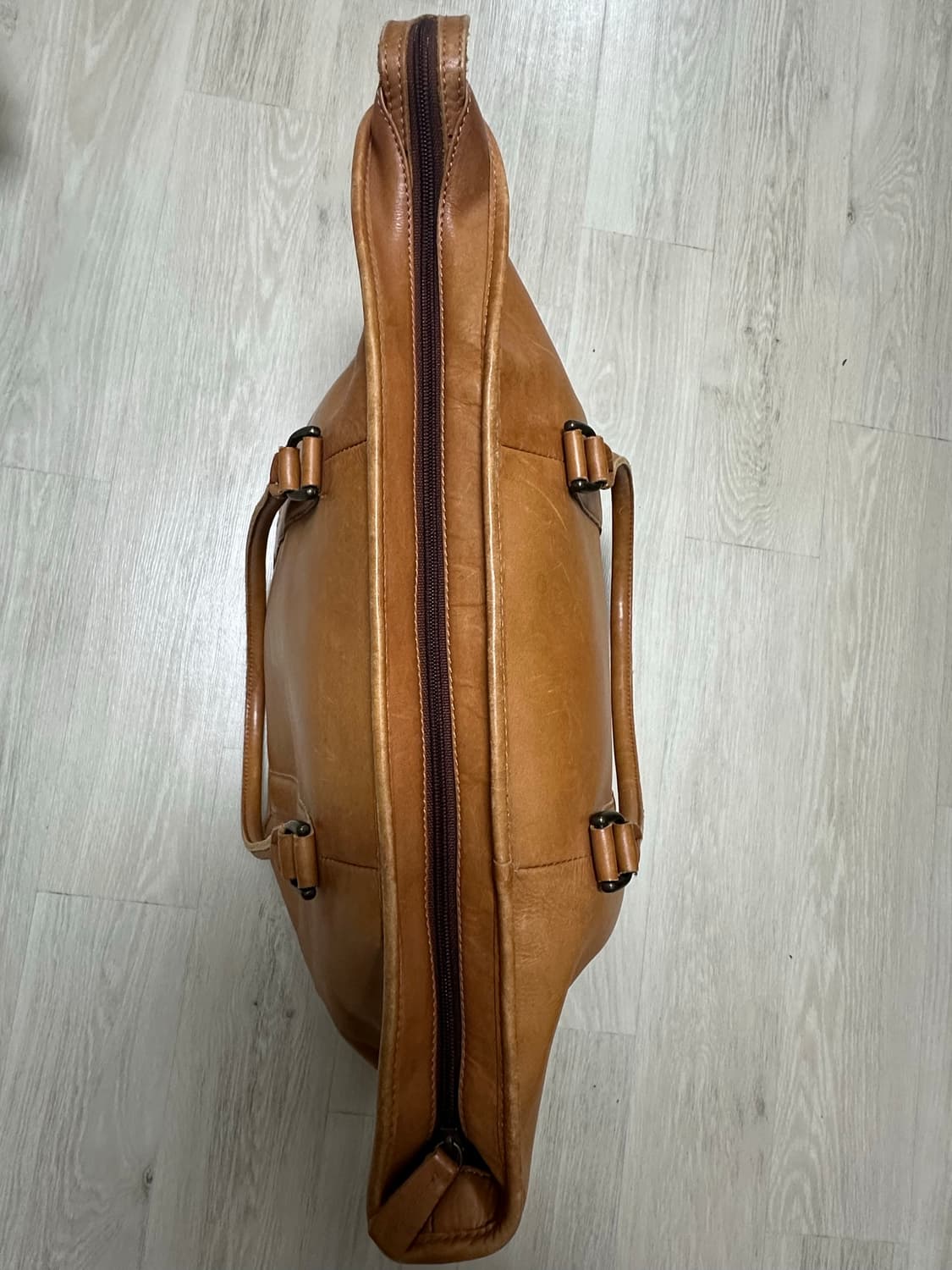 L.L.Bean 엘엘빈 카멜 베이지 레더 토트백 상품이미지4