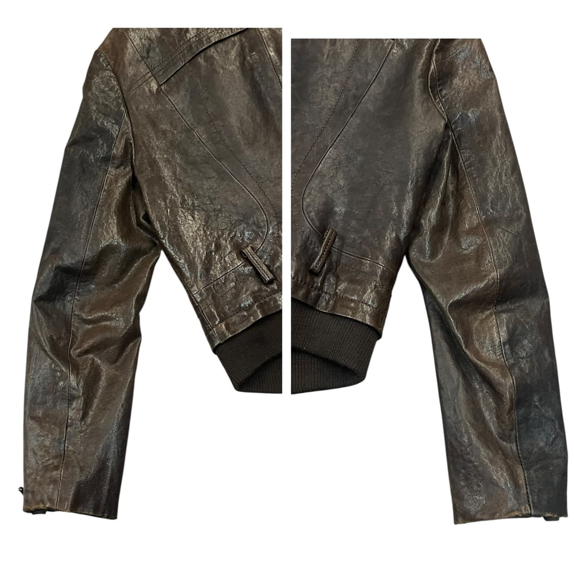 빈티지 양가죽 레더 자켓 브라운 S #csz2085 상품이미지9