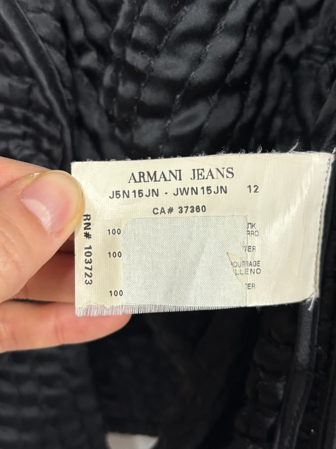 아르마니 진스 써큘러 퀼팅 자켓 여성44-55 상품이미지10