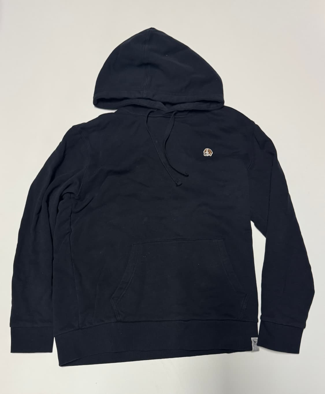 헤지스 피즈 Phiz 강아지 로고 코튼 후드티 M ~ L 블랙 상품이미지1