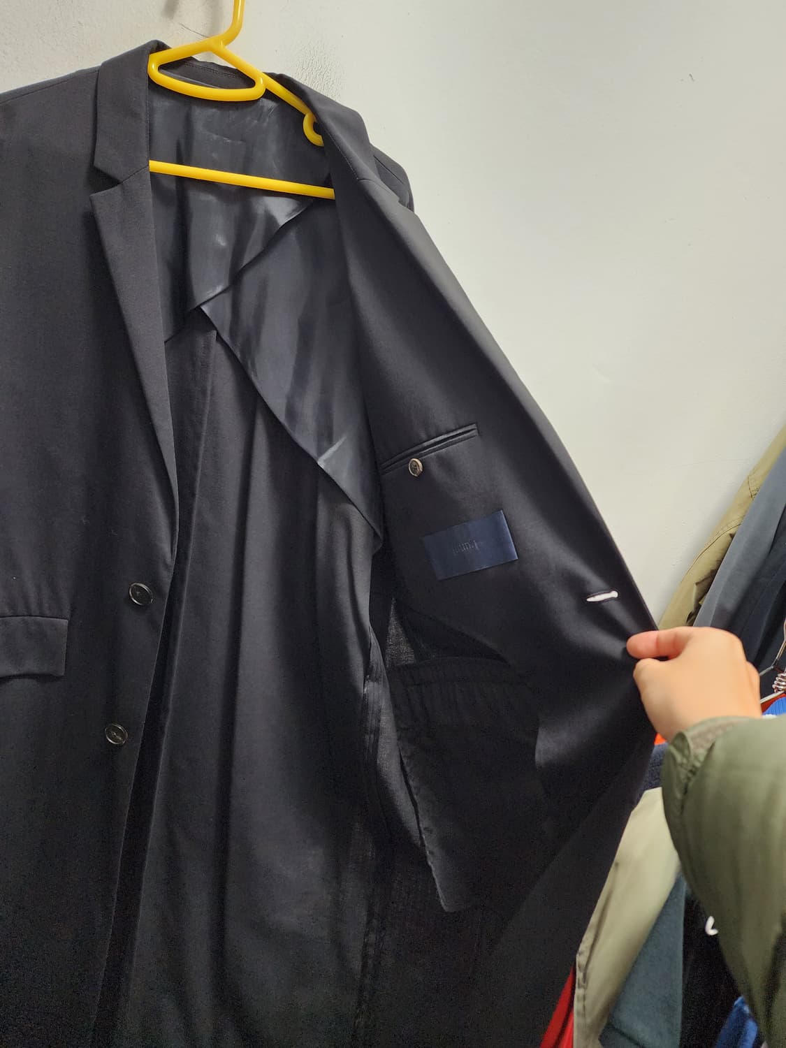 준지 간절기 싱글코트 블랙 상품이미지5