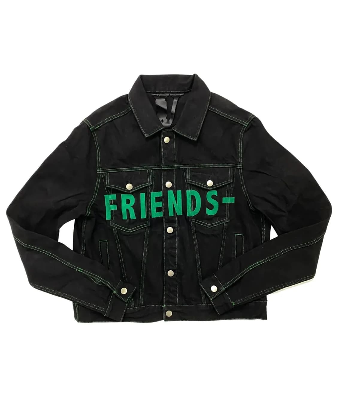 브이론 프렌즈 데님자켓 그린 미판 리프린트 백도어 상품이미지1