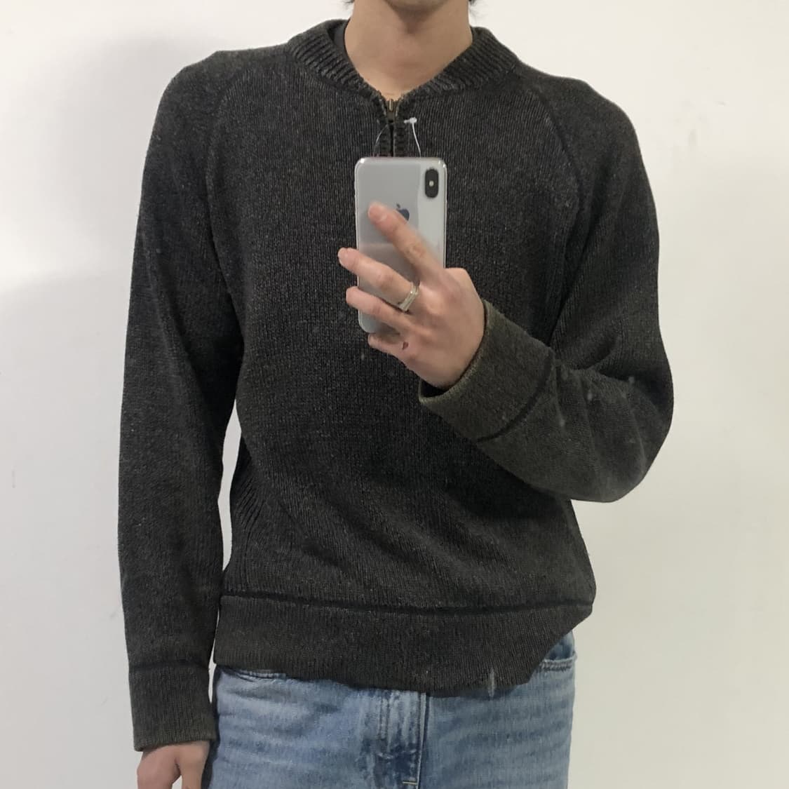 쉽스 니트 반집업 상품이미지3