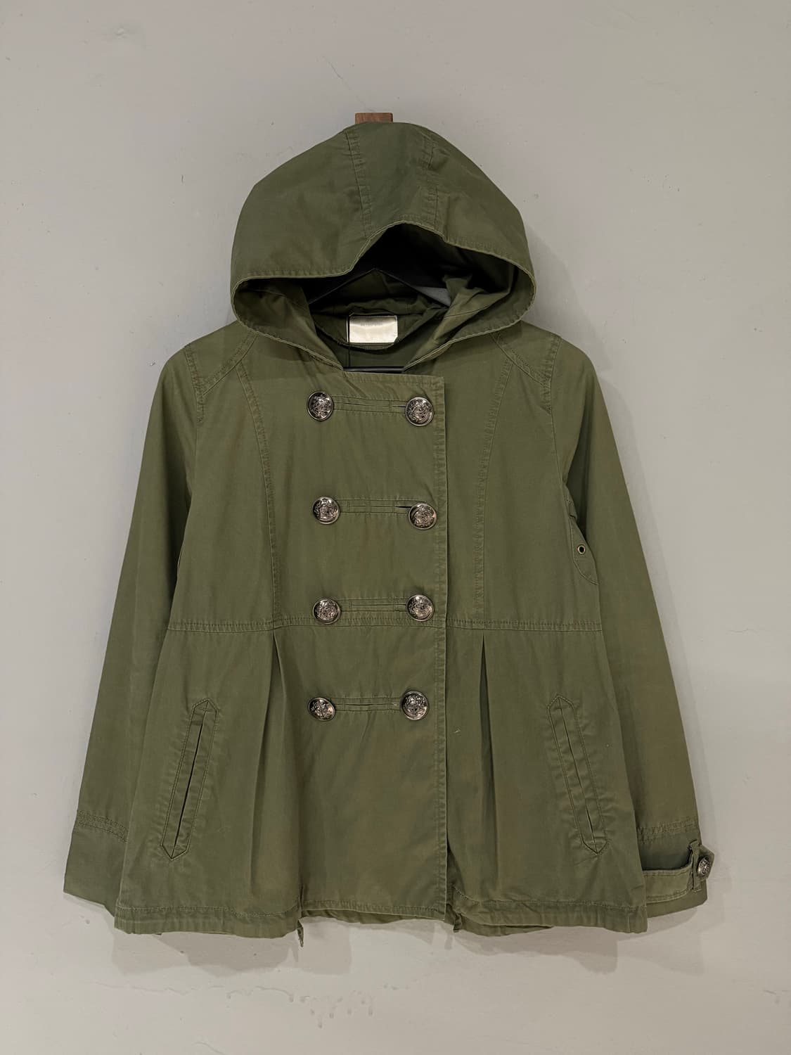 double button detail hood jacket 상품이미지5