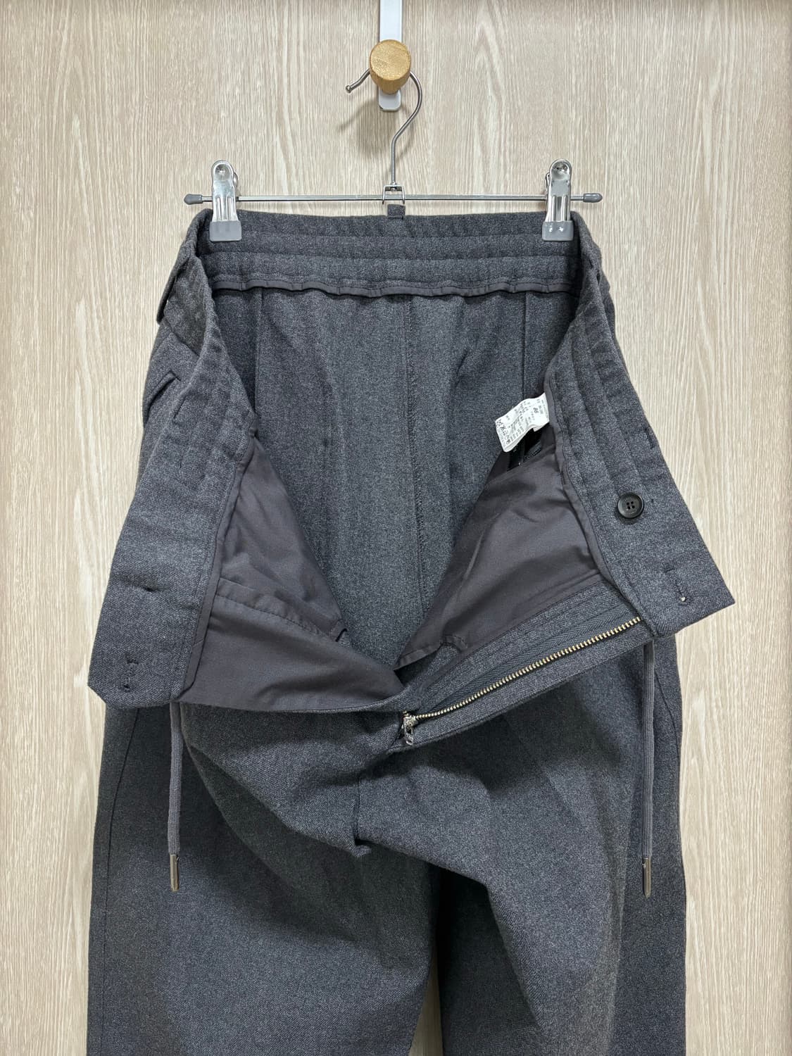 타임옴므 릴렉스핏 원턱 추동 밴딩 슬랙스86(34")/진그레이 상품이미지5