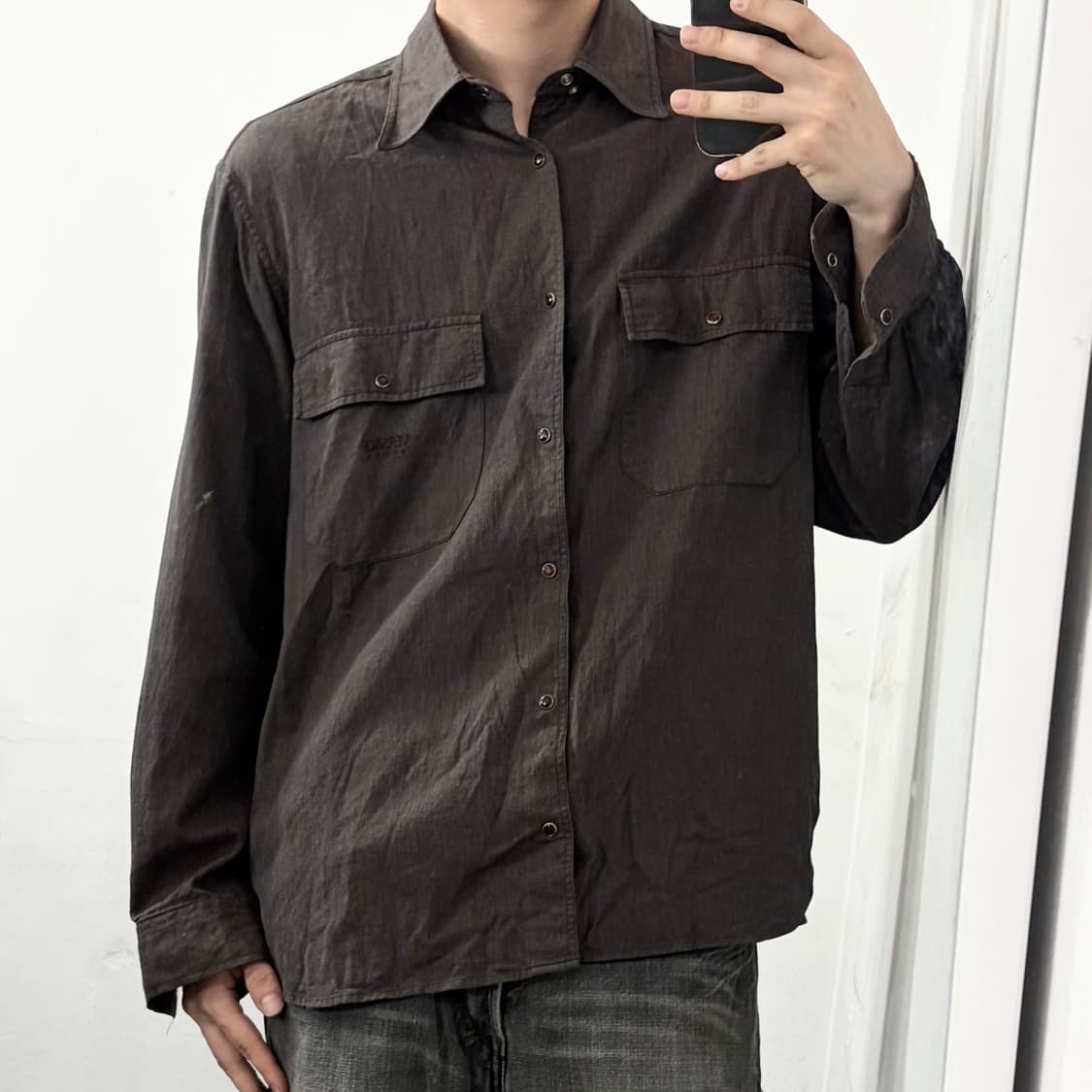 베르사체 90s 자수 셔츠 상품이미지1