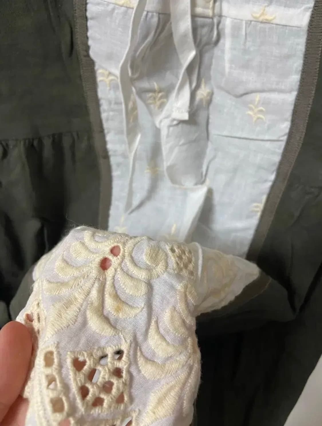 일본 빈티지 모리걸 하구미 레이스 바선생 원피스 상품이미지3