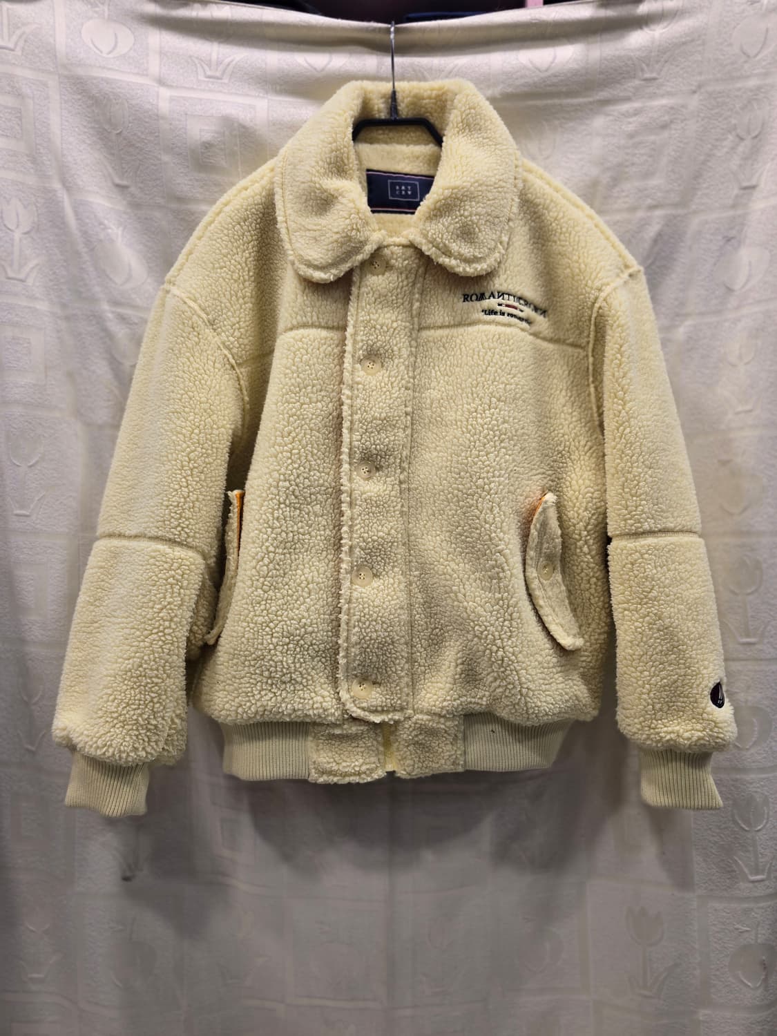 로맨틱크라운 남여공용 뽀글이 자켓 옐로우 S~M 상품이미지1