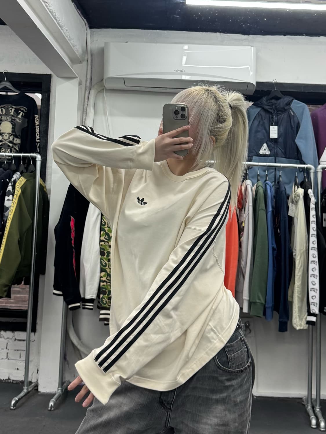 아디다스 파이어버드 아이보리 롱슬리브 상품이미지1