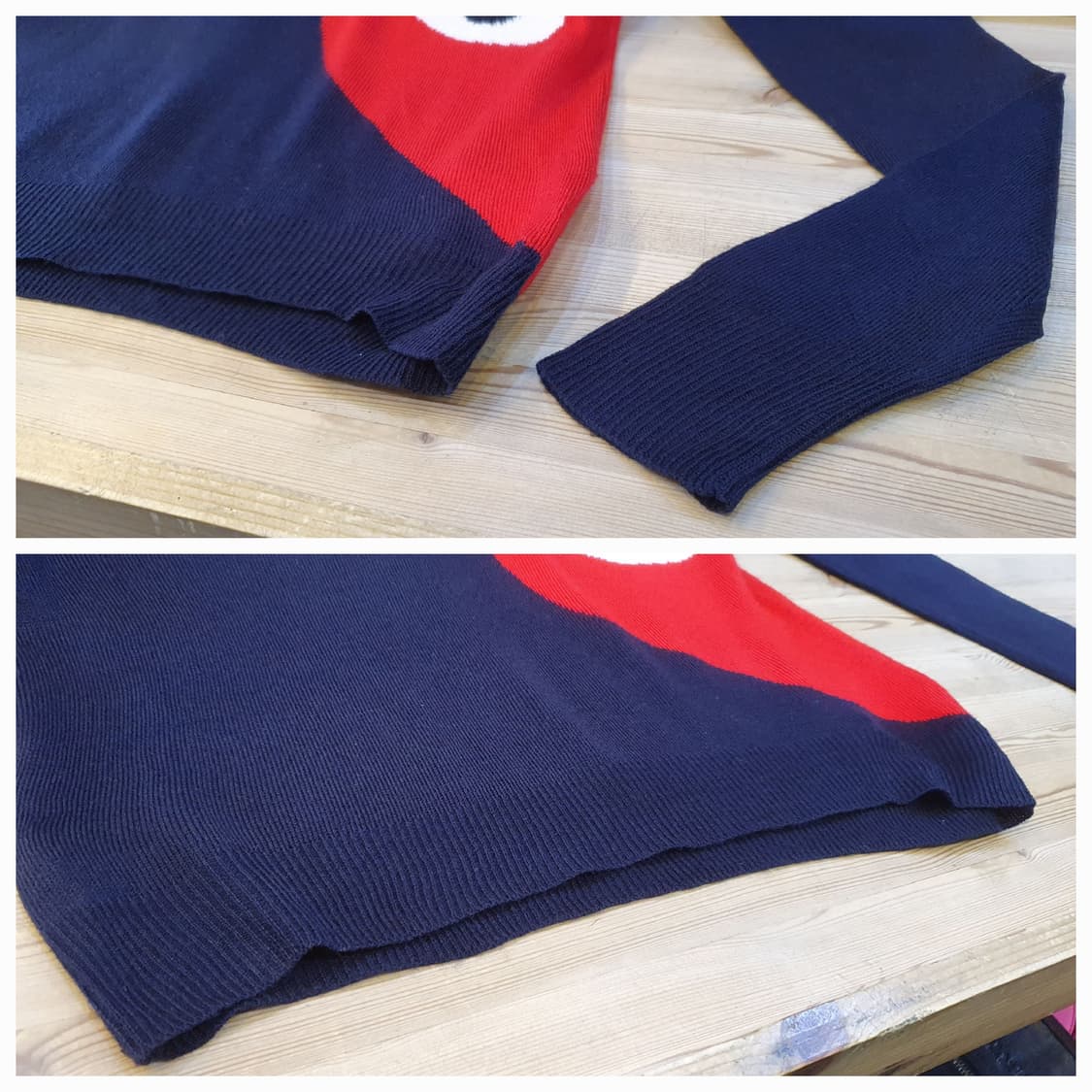 55.꼼데가르송 더블하트 크롭니트 상품이미지5