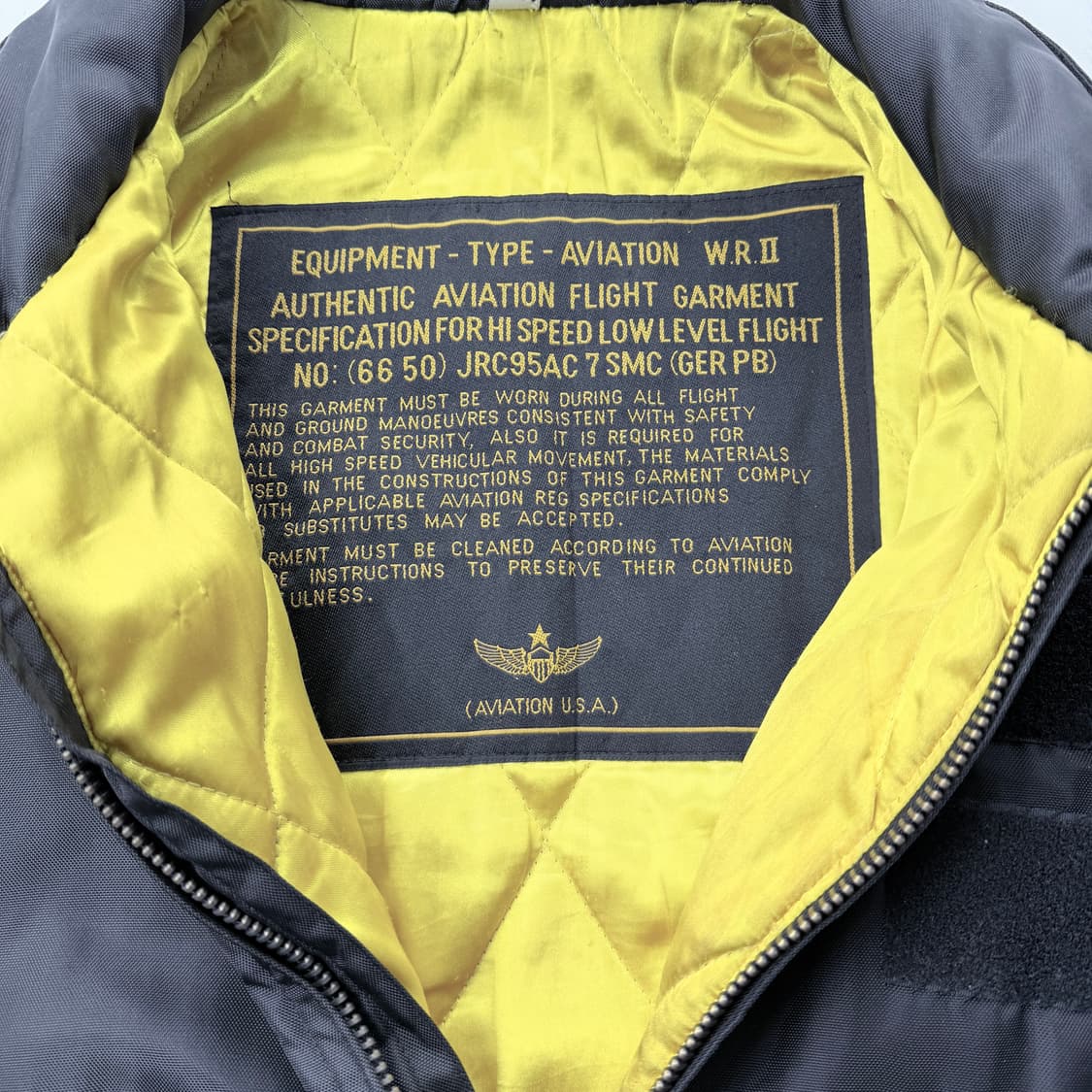 US ARMY 오리지널 미군 에비에이션 항공점퍼 TP-909 상품이미지4