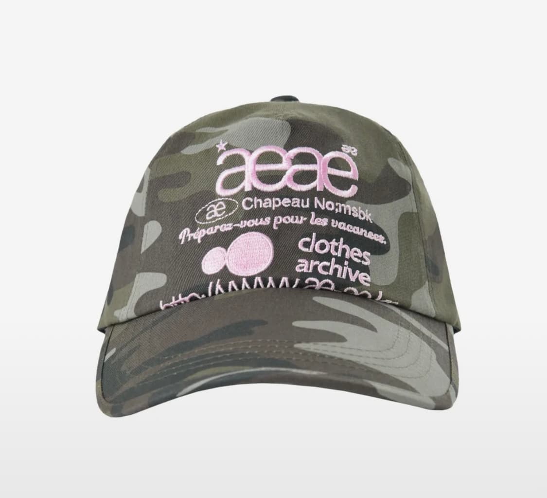 WEB LOGO CAMO 5 PANNEL CAP - [GREEN] 상품이미지1