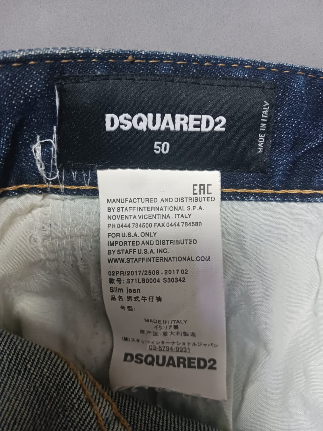 [50] 디스퀘어드2 화이트페인트 스팟 바이커진 청바지 34 35 상품이미지10
