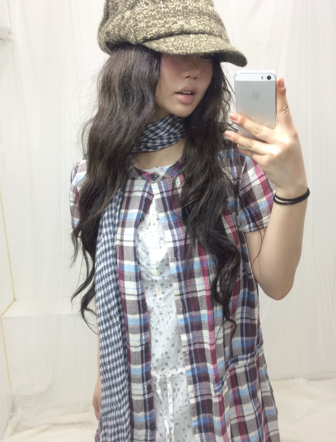 체크 베이지 모리 세트 상품이미지3