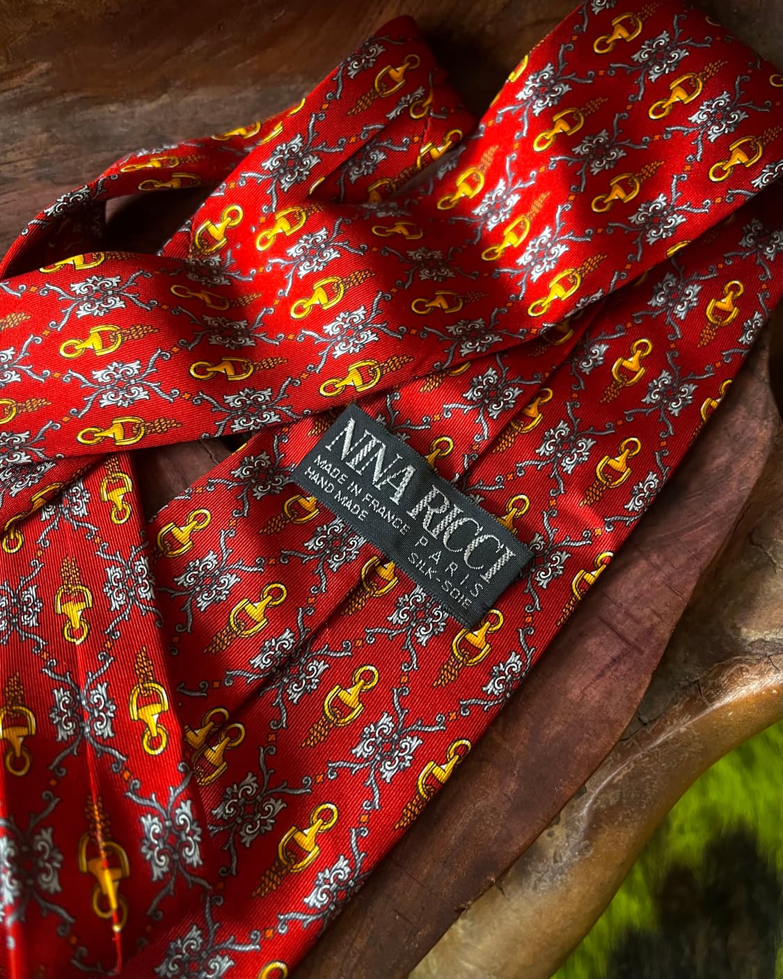 1980-90s NINA RICCI France Old Silk Tie 상품이미지4