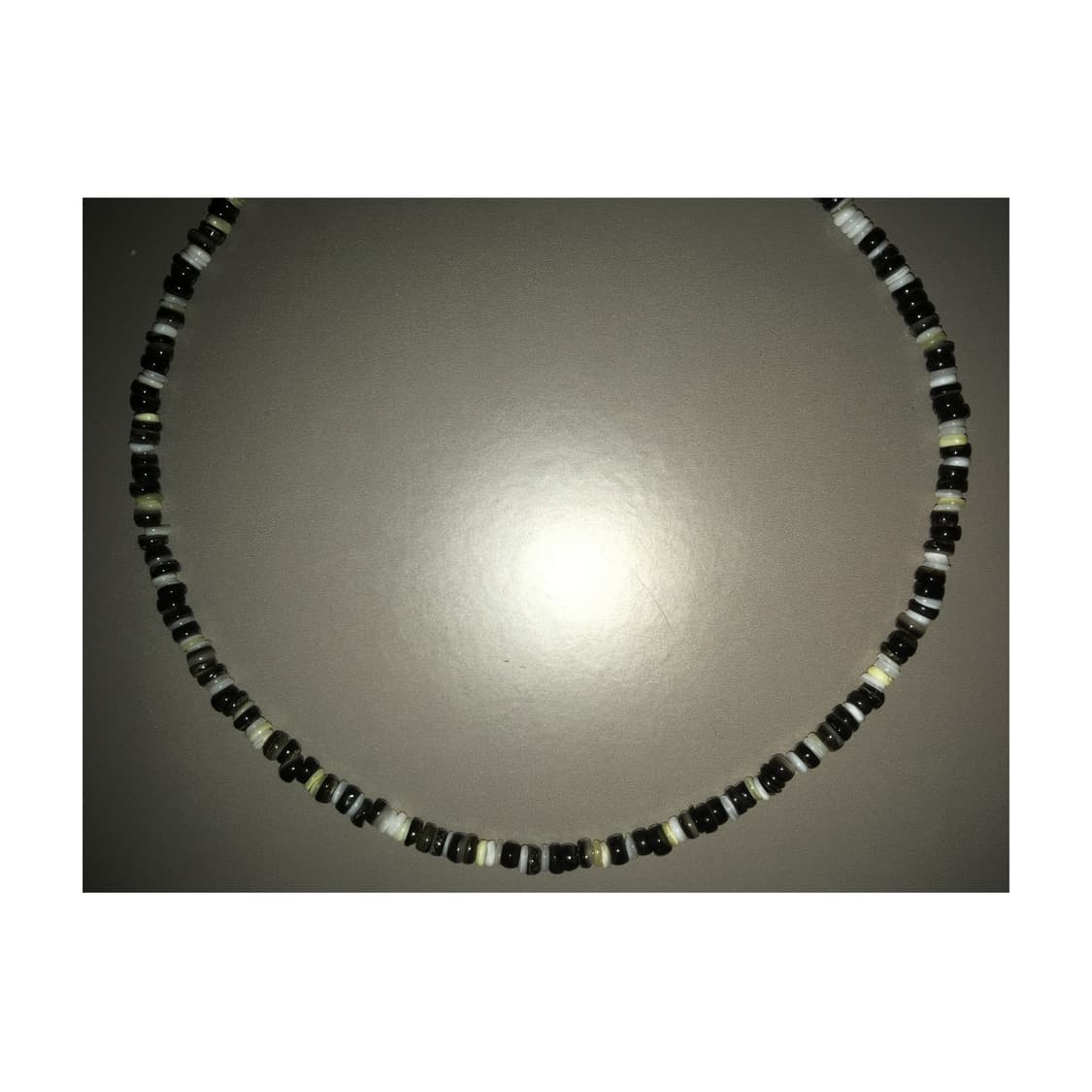 [악] 블랙&화이트 자개비즈 목걸이 상품이미지2