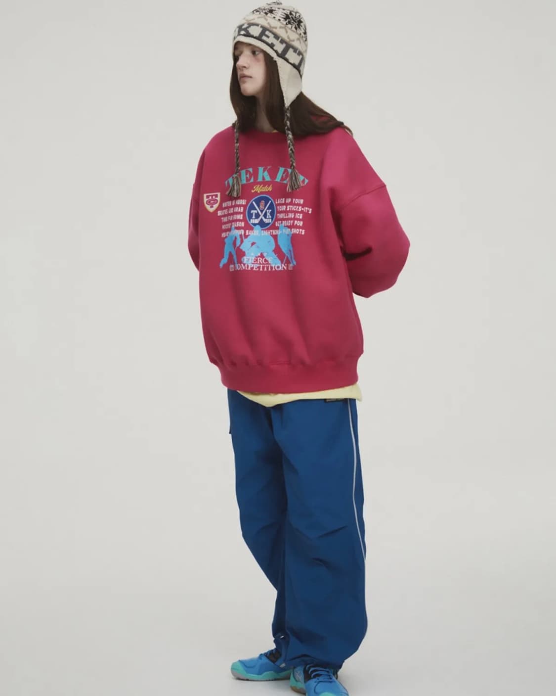 테켓 맨투맨 핑크 L Cole Sweatshirt Pink 상품이미지5