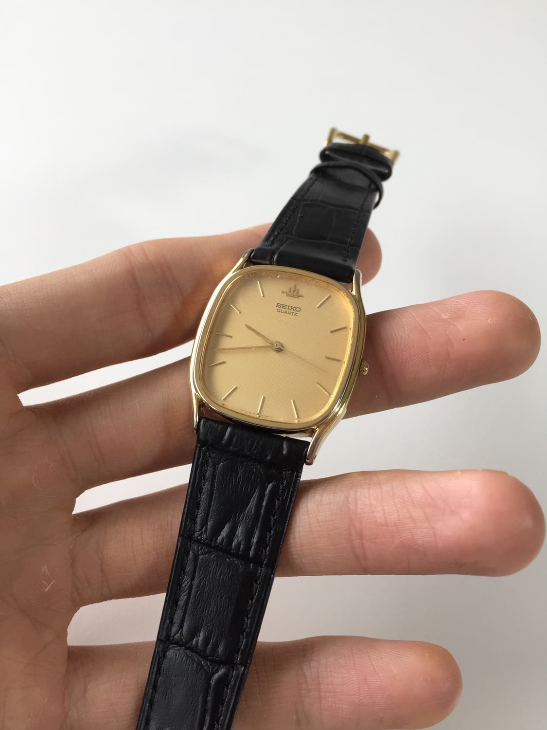 90s seiko gold 3d dial quartz 상품이미지3