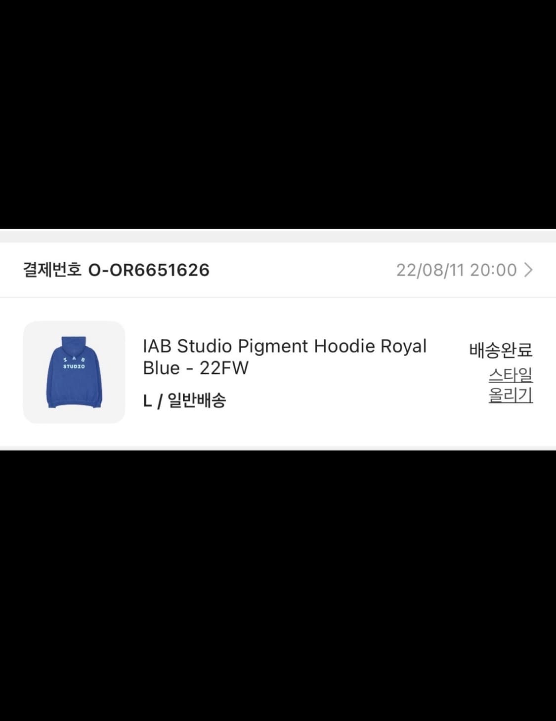 아이앱 스튜디오 피그먼트 후드 로얄 블루 - 22FW 상품이미지3