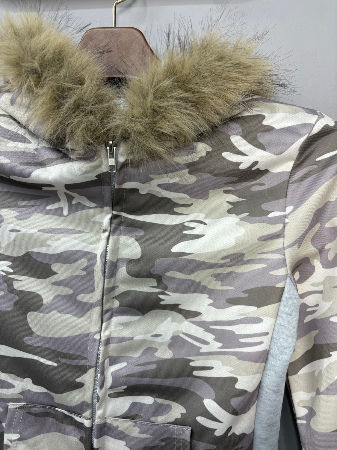 빈티지 y2k 울프죠 카모라이트 후드집업 A2954 상품이미지3