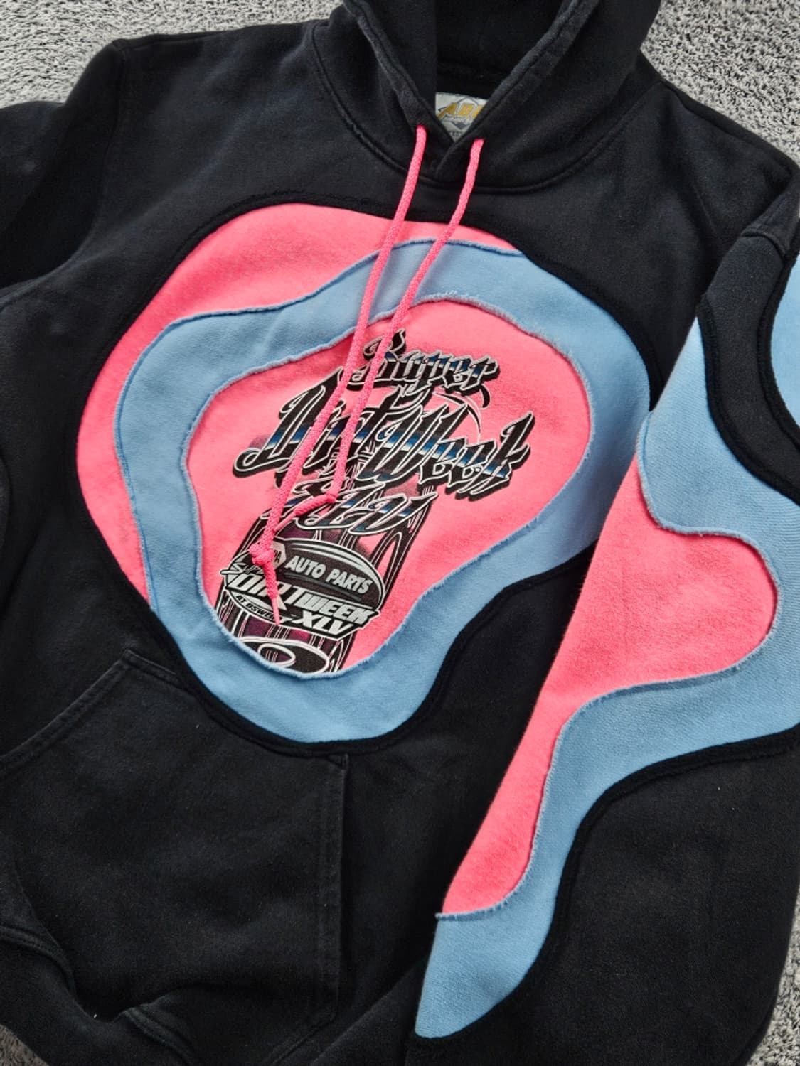 레이싱 프린팅 아플리케 커스텀 후드 티셔츠 ( M ) / 9324 상품이미지6