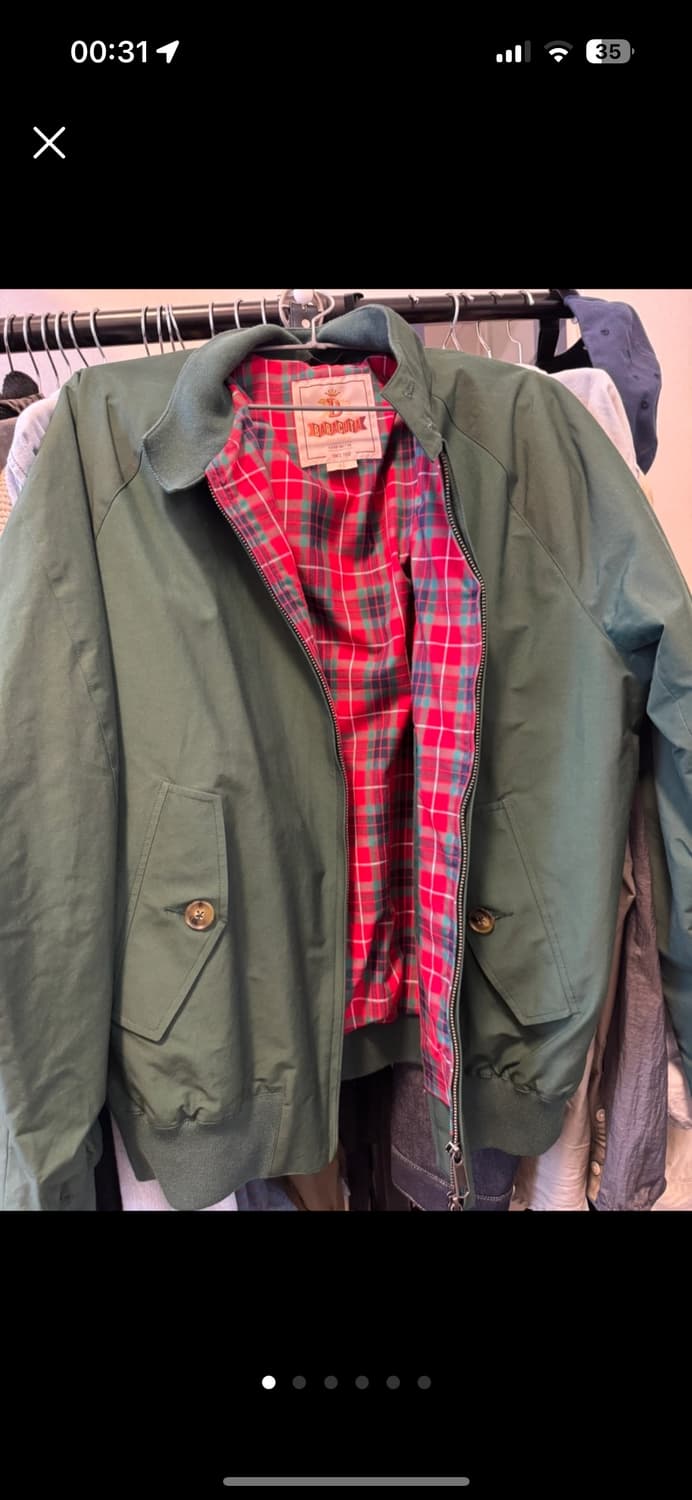 바라쿠타 g9 해링턴 자켓 42 사이즈 레이싱그린 상품이미지2