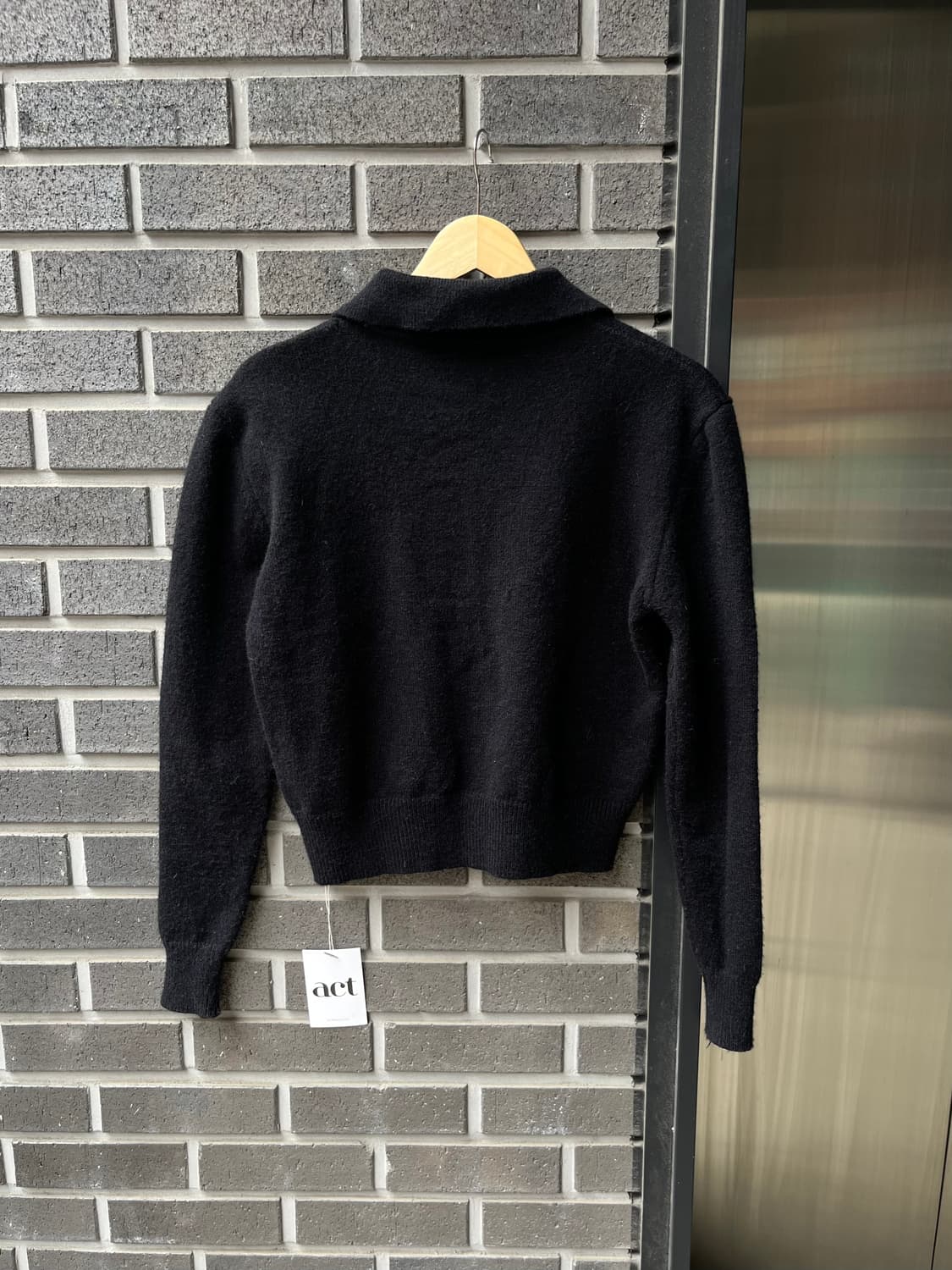 레드 아가일 롱슬리브 니트 블랙 상품이미지10