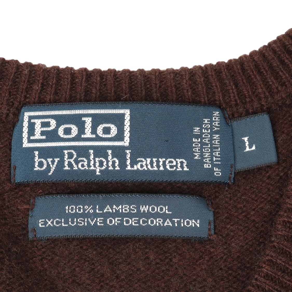 폴로 랄프로렌 브라운 램스울 브이넥 니트 상품이미지8