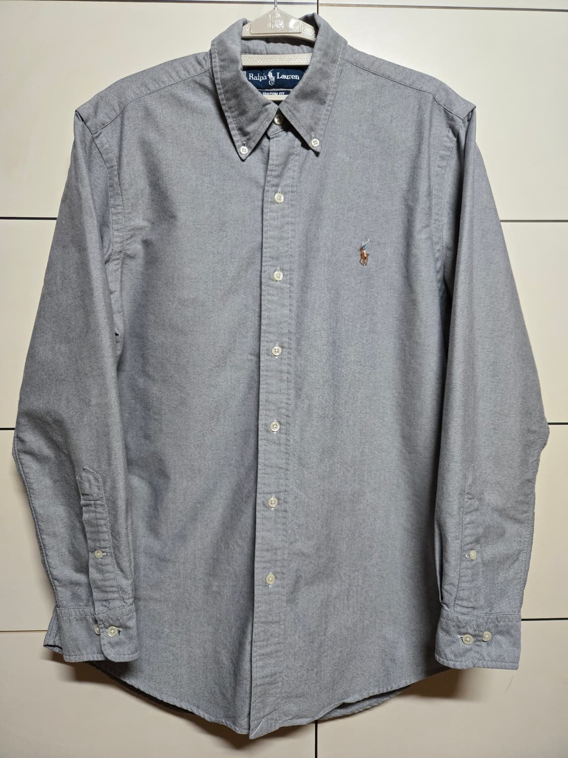 폴로 랄프로렌 신형 그레이 옥스포드 커스텀핏 셔츠 상품이미지1