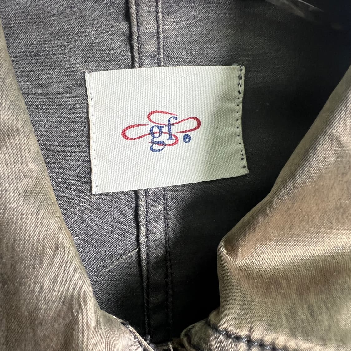 VTG 빈티지 카키 사틴 벨티드 사파리 자켓 M 상품이미지3